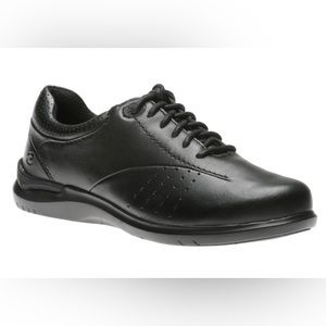Aravon Farren Black Leather Lace-Up Comfort Sneaker Women's sz 8.5 US